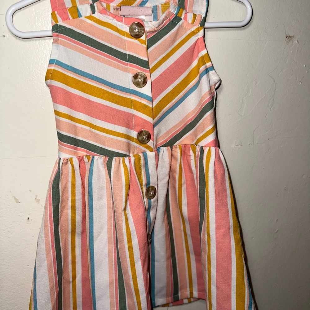 Striped Multicolor Kids Dress